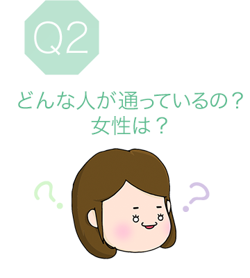 Q2 どんな人が通っているの？女性は？